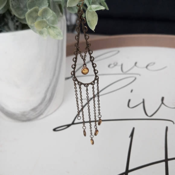 Vintage Yellow Floral Stone Ring+ Free Earrings - Picture 5 of 6